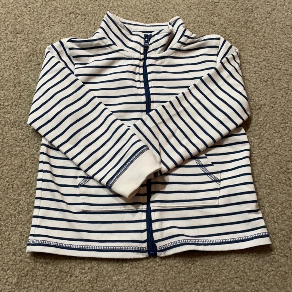 Joe Fresh Zip Up Stripe Sweater 18-24 Months